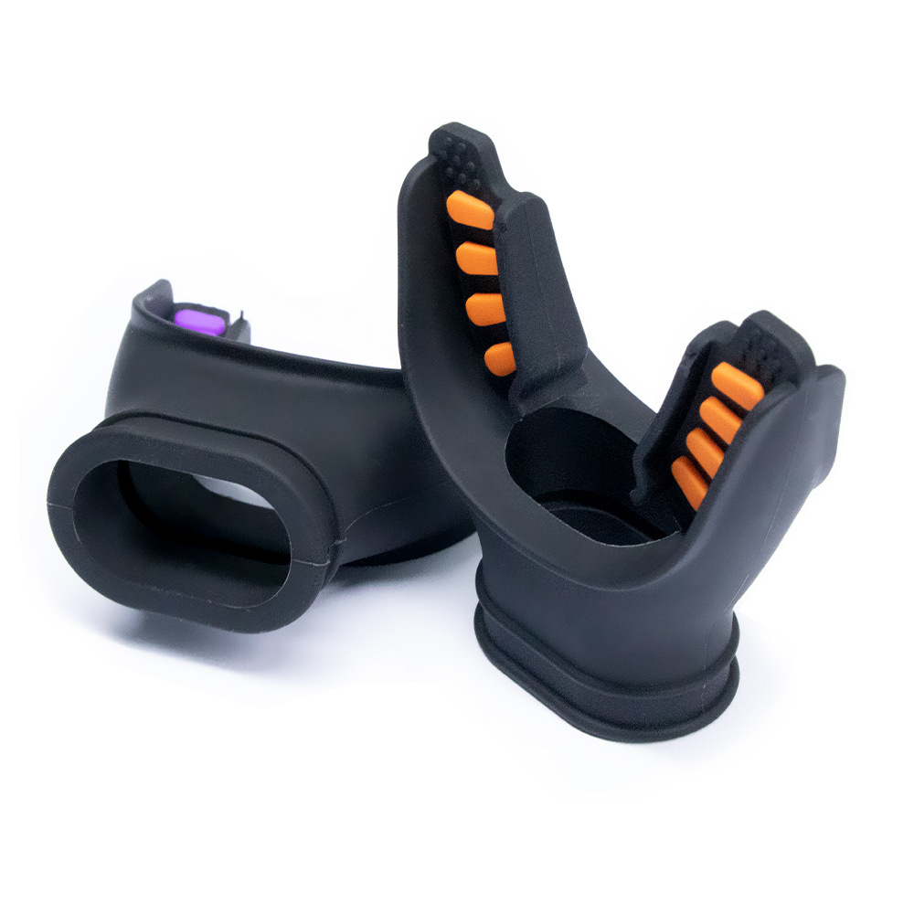 Snorkeling respirator deep diving tube fitting regulator two-stage silicone two-color mouthpiece individually packaged diving