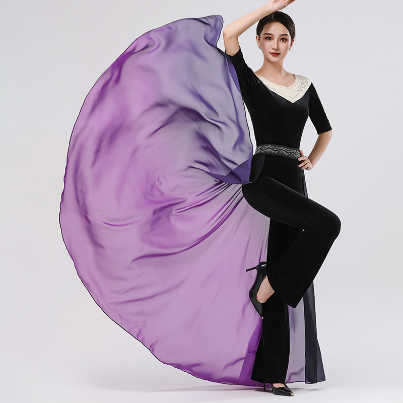 Body Etiquette Clothing Gradient Waist Seal Waist Towel Belt Training Clothing Dance Clothing Show Waist Gauze Female Star Gait Vacation Gauze