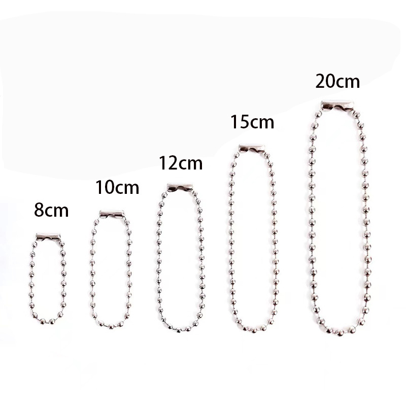 Factory tag chain wholesale DIY jewelry key chain 2.4MM silver bead chain material iron bead chain necklace strip