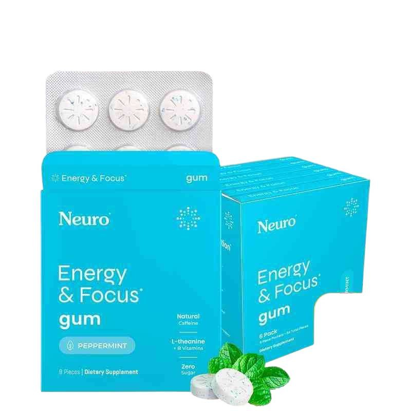 Kindergarten Popular Mint Flavored Tablet Candy Neurogum Energy Caffeine Gum Source Manufacturer
