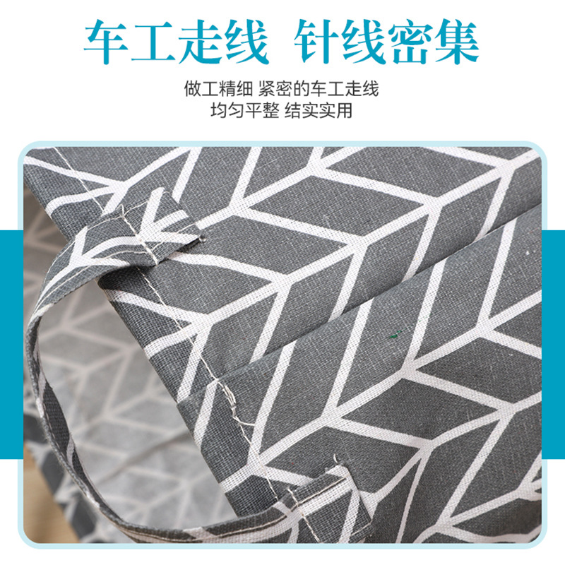 Japanese-style Household Large Fabric Dirty Clothes Basket Toy Storage Bucket Cotton and Linen Dirty Clothes Basket Foldable Waterproof Storage Basket