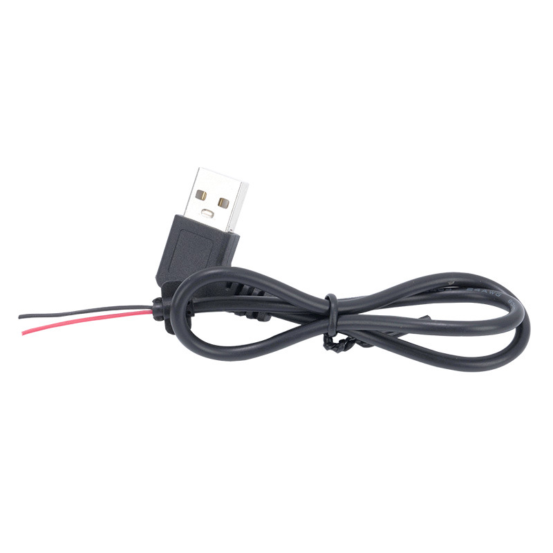 Right Angle USB Power Cord to Aircraft Head Input Control Line 2-Core Line Desk Lamp Fan Power Cord