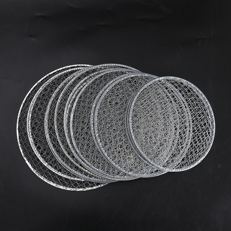 Disposable barbecue net outdoor picnic covered barbecue net 295mm Japanese style disposable round BBQ galvanized barbecue net