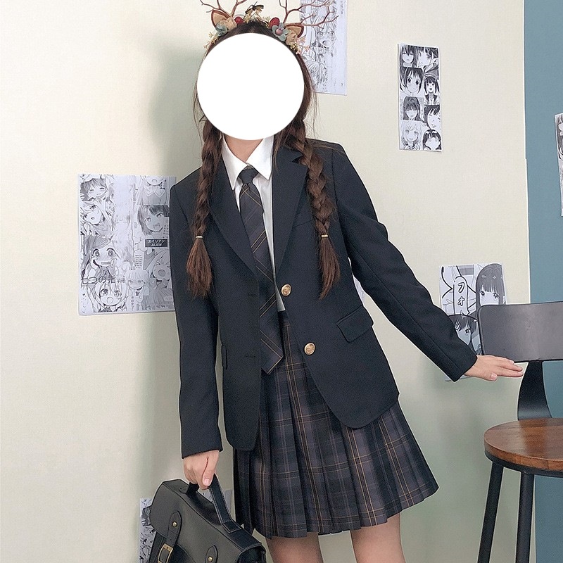 Japanese-Style Two-Button Blazer for Women, Original Authentic Jk Uniform, School Style, Autumn and Winter Petite Suit