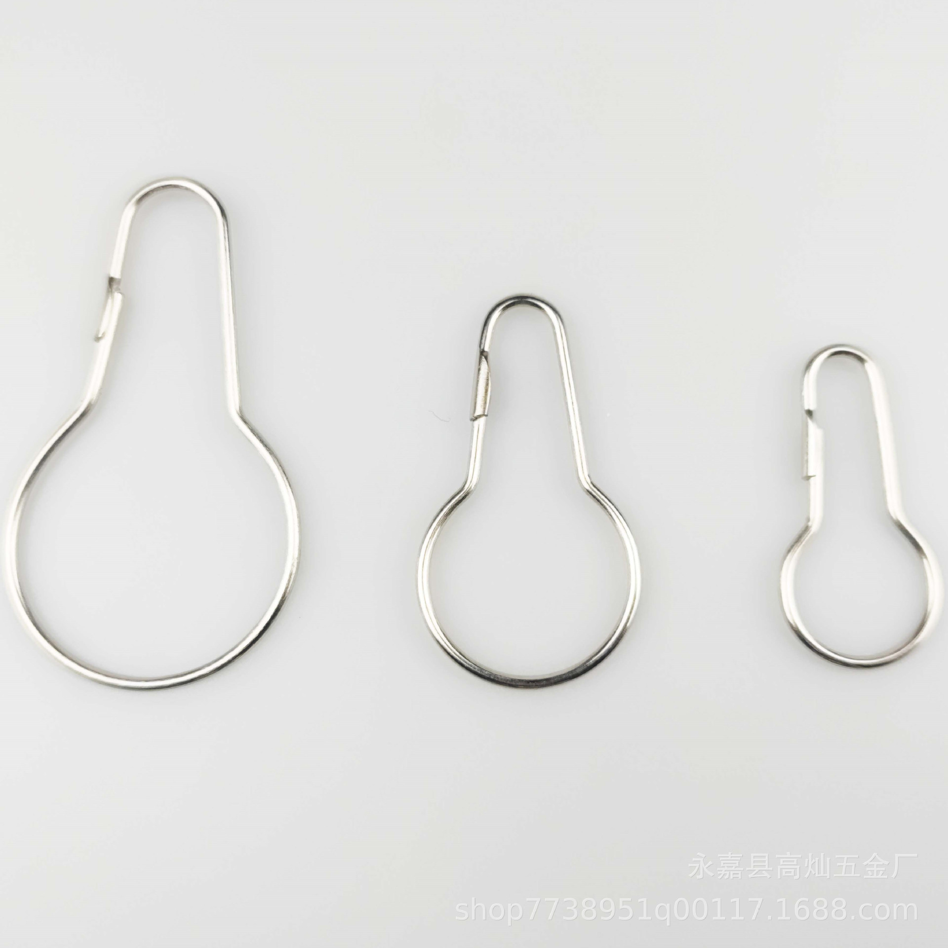 Metal Shower Curtain Hanging Buckle Gourd Buckle Gourd Hook Curtain Hook Shower Curtain Ring Accessories Hook