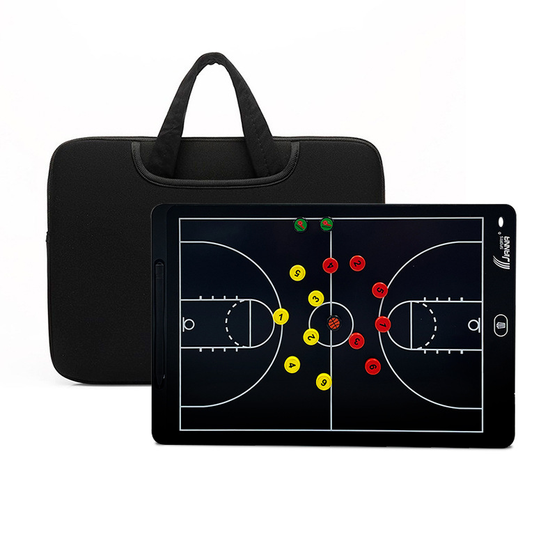 15 дюймовая магнитная тактическая доска для баскетбола и футбола с электронным LCD экраном для записи, профессиональная доска для тренера