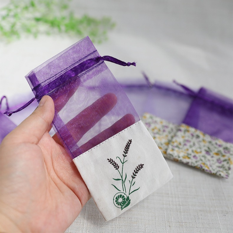Drawstring drawstring sachet moxa leaf lavender sachet mesh bag wardrobe pendant vanilla medicine empty bag