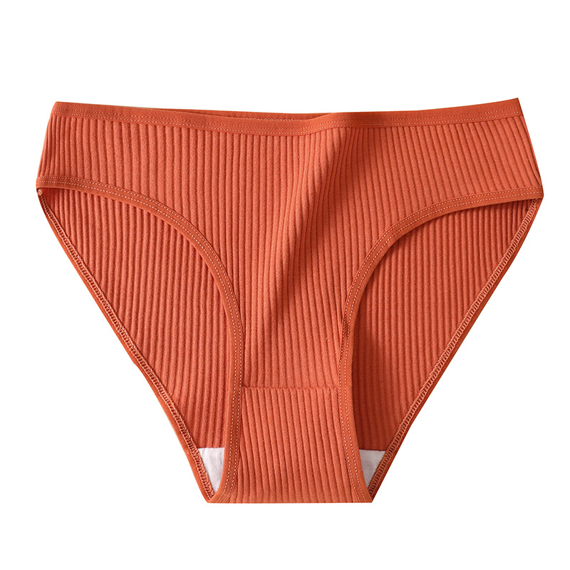 European and American Cross-Border Pure Cotton Four-Season Women's Briefs, Seamless, Comfortable, Breathable, Sexy and Tempting Mid-Waist Hip Lifting Underwear for Women