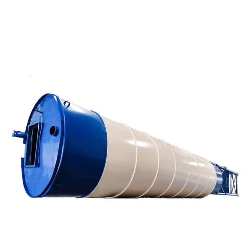 Vertical Cement Tank 200t Bulk Horizontal Cement Silo Fly Ash Lime Flake Storage Silo Commercial Mixing Station