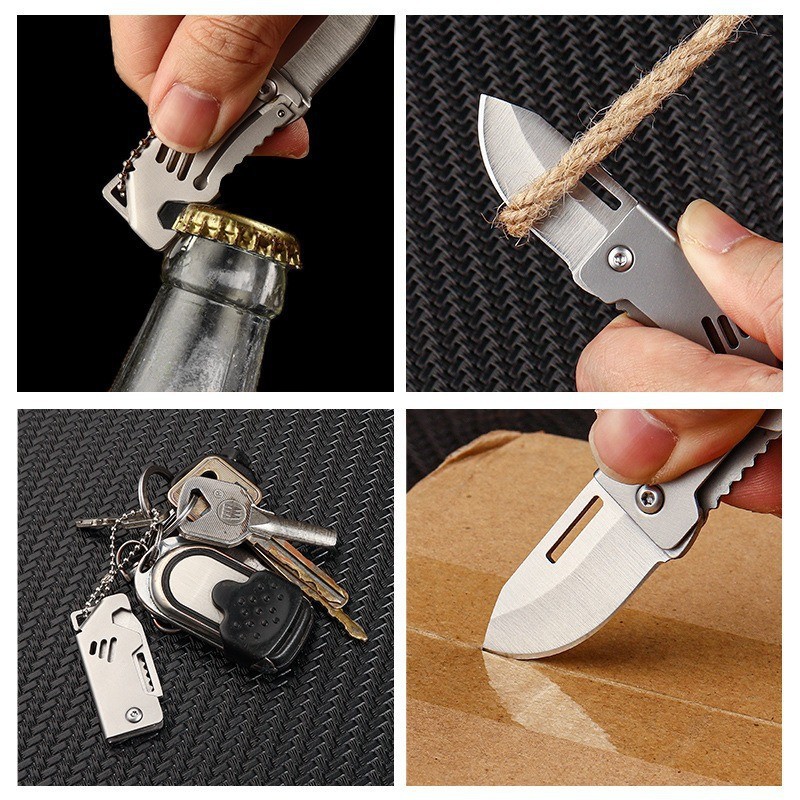 Manufacturer's In-Stock Keychain Mini Knife Utility Knife Gift Express Folding Knife Portable Bottle Opener Knife