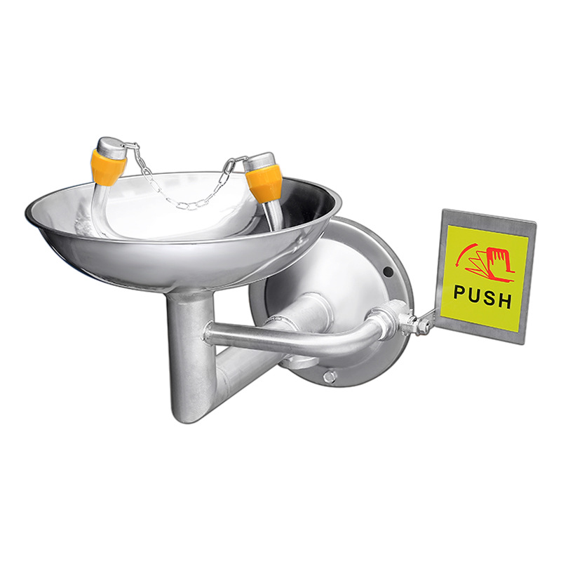Domain melt factory direct wholesale generation 304 wall-mounted eye washer emergency double-mouth wall-mounted eye washer