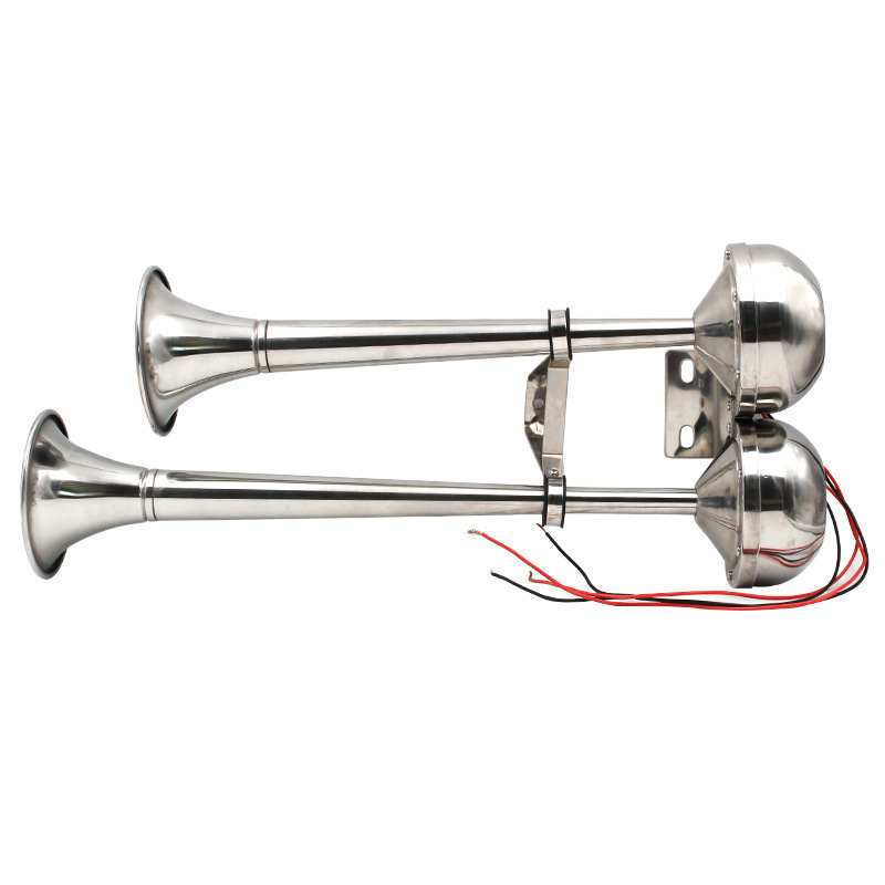 Marine Electric Flute Horn for Ships and Cruise Ships, Stainless Steel Single and Double Tube 12V24V Electric Flute Afi Electric Flute for Rv