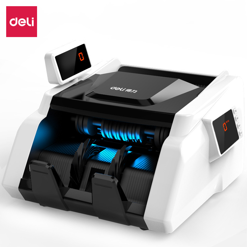 Deli 33302S Money Counting Machine Upgraded New Model Commercial Class C Small Household Convenient White