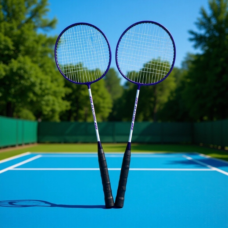 Badminton Racket for Beginners, Outdoor Leisure Training, Lightweight Iron Alloy Split Racket, Cross-Border Wholesale Double Racket