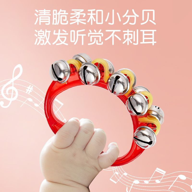 Red Sand hammer baby newborn grasping hearing chasing vision training toy can bite early education hand rattle baby