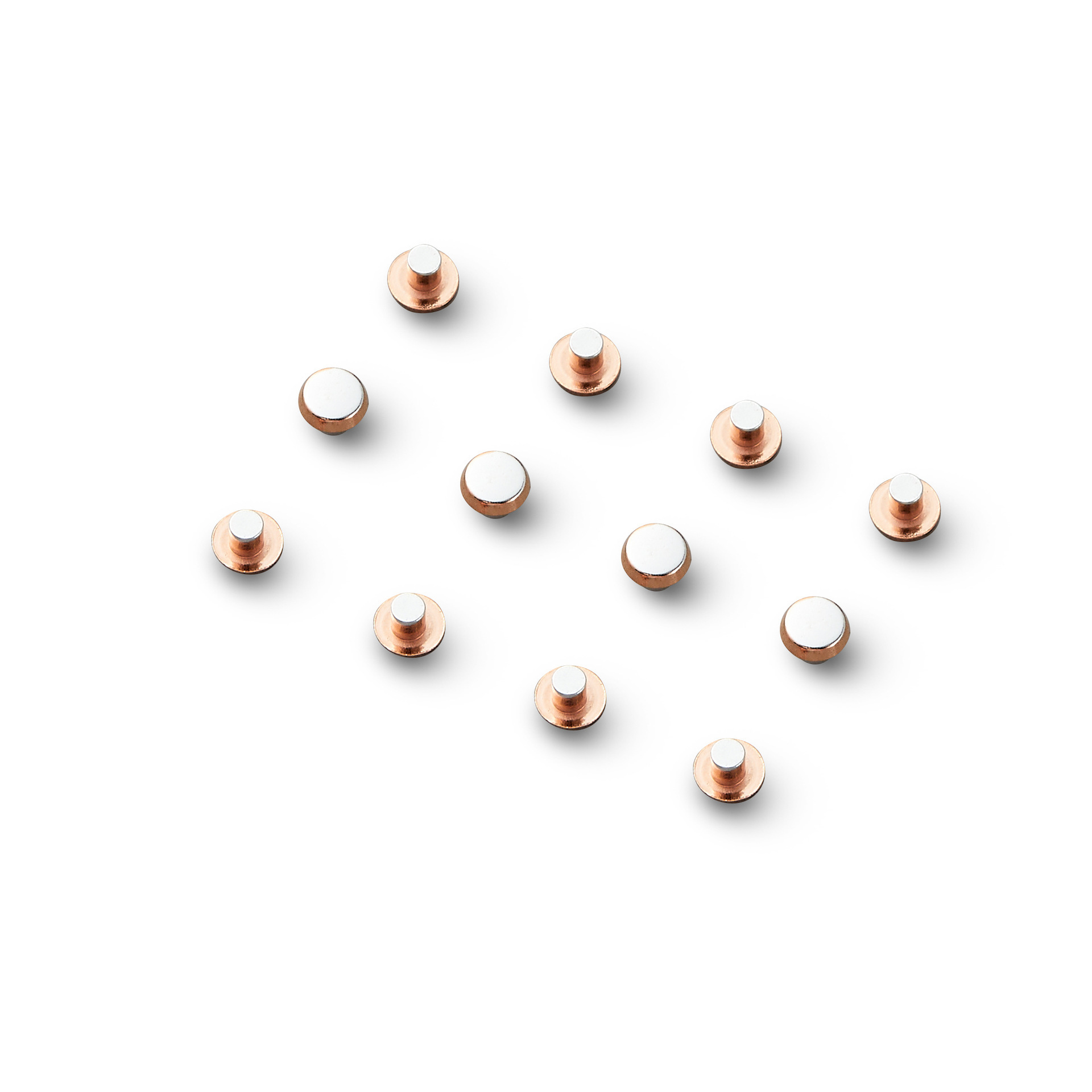 Silver Contact Manufacturer Direct Supply Ac Contactor Non-Standard Welding Copper Rivet Flat Silver Sheet Composite Silver Contact 1