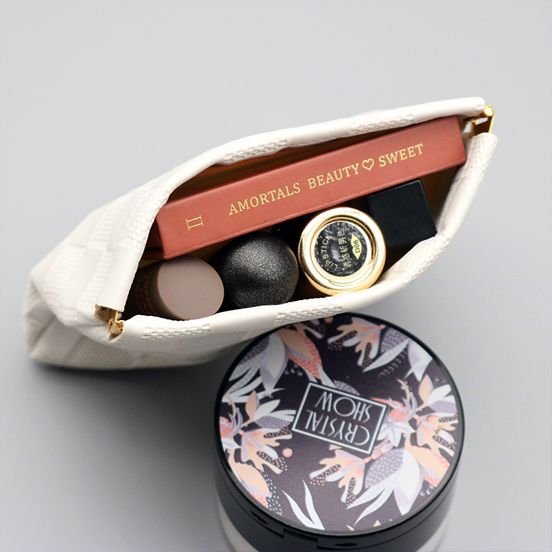 New Cosmetic Bag Shrapnel Mouth High-End Portable Travel Mini Carry-On Cosmetic Bag Storage Small Bag Lipstick Bag