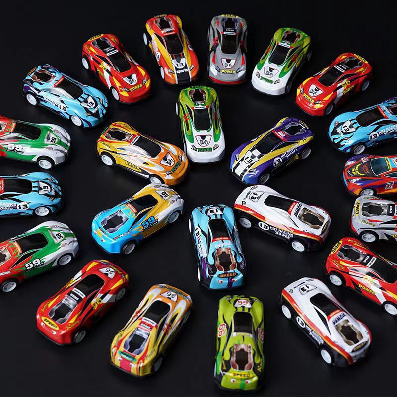 Модель гоночного автомобиля из жести, игрушка, машинка с отводом назад