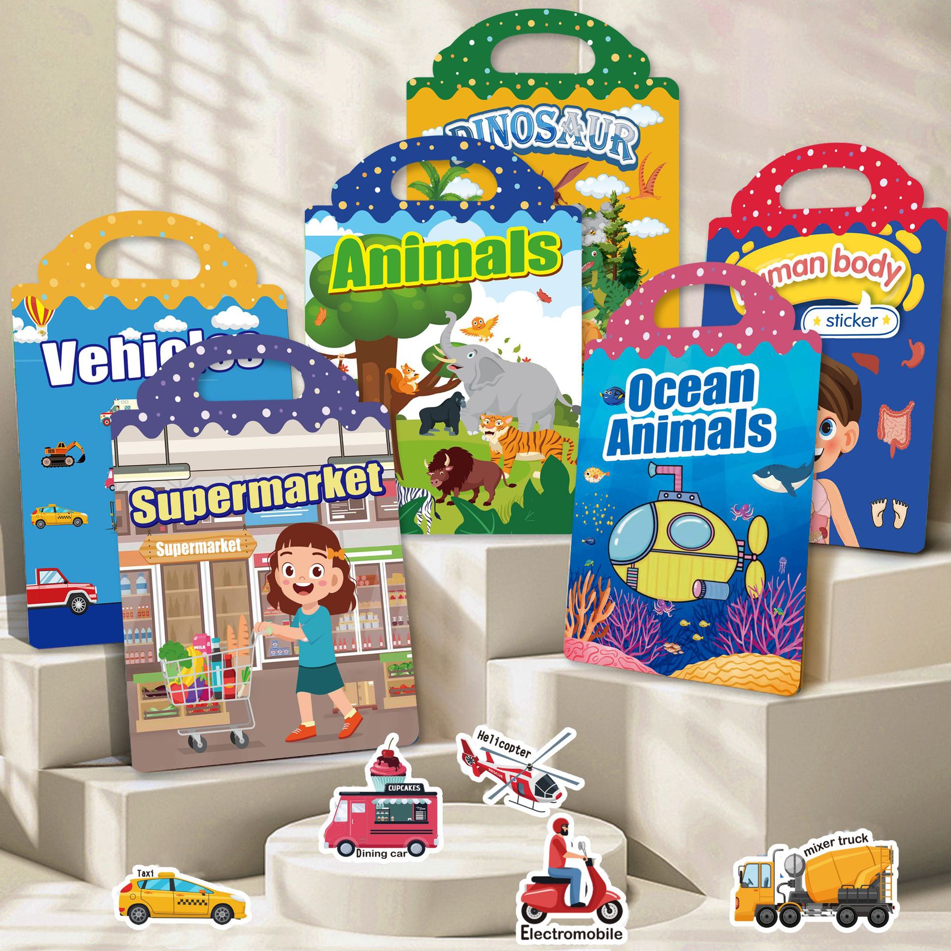 Детские игрушки для раннего образования портативные наклейки на желе сцены Монтессори детский сад наклейки на желе развитие практических навыков