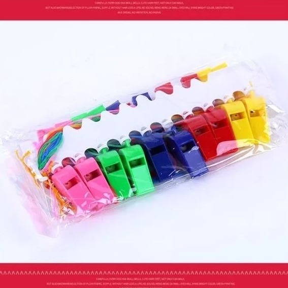 24 Pieces Per Pack, Plastic Whistles with Strings, Kidsren's Whistle Toys, Necklace Whistles, Atmosphere Props and Supplies, Wholesale