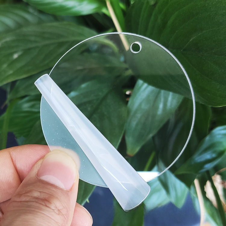Acrylic Transparent Sheet Perforated Plastic Round Sheet Round Sheet Blank Christmas pmma Pouring Handmade diy