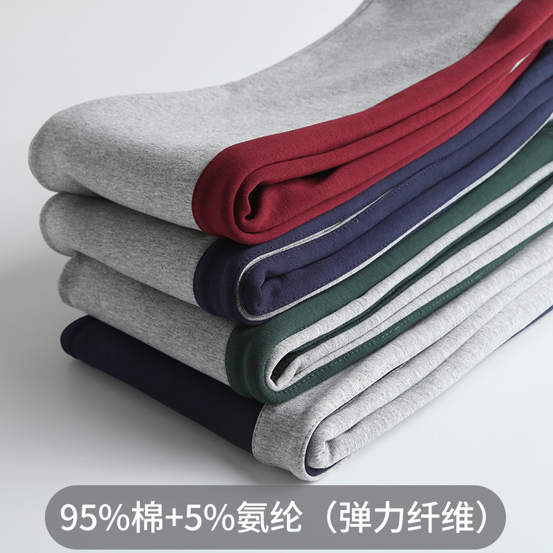 Boys and Girls Children's Pants School Uniform Pants Dark Green Gray Single Thick Stripe Wide Edge Spring Summer Thin Sports School Pants Winter