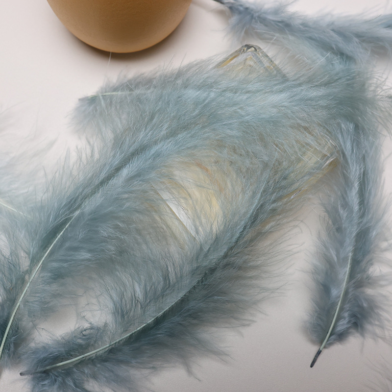 53 color source factory turkey feather pointed tail feather diy jewelry accessories handmade feather color gift box decoration