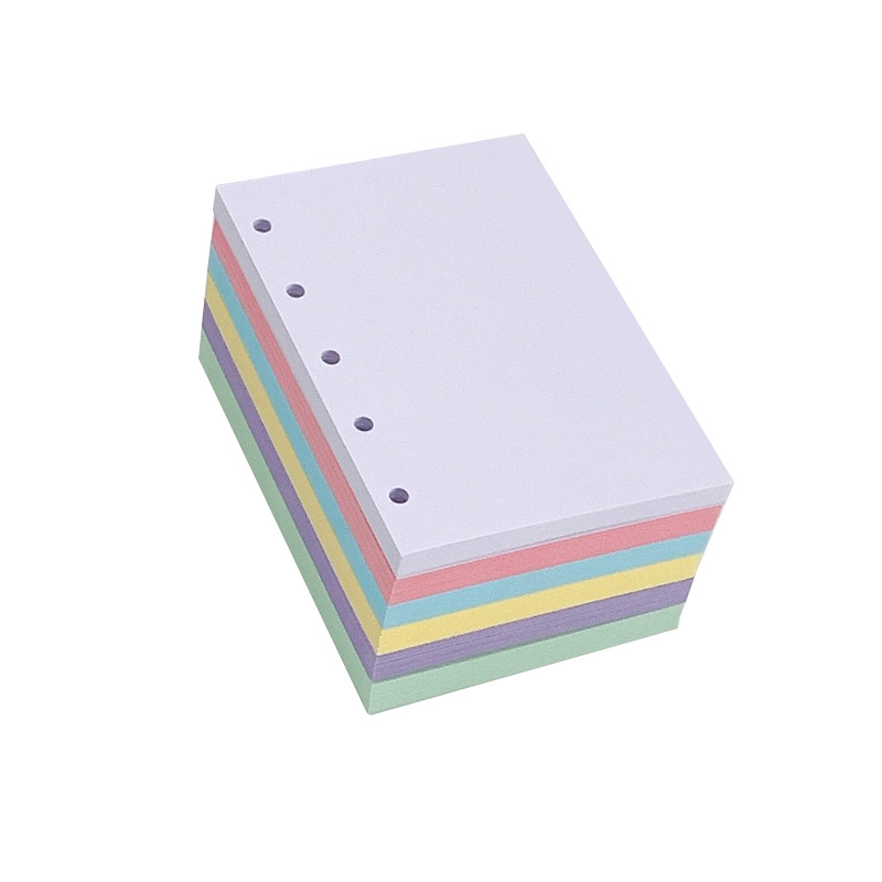 150g Thickened M5 Hand Ledger Core A8A7 Loose-leaf Paper 5 Holes No Burr Replacement Inner Note Color Blank