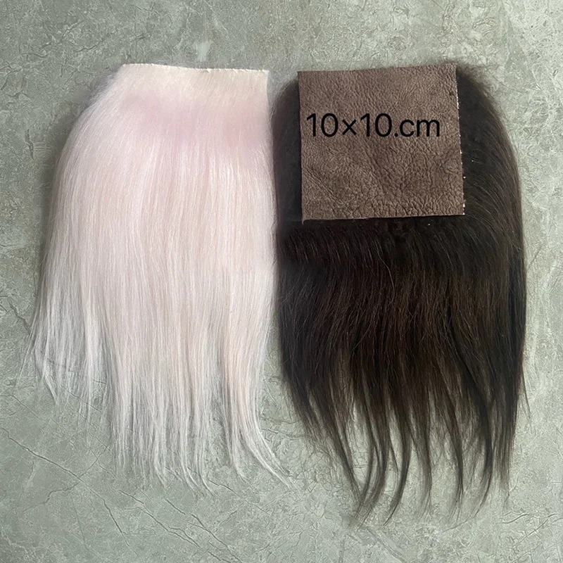 Gold Goat Short Thin Straight Hair-Imitation Mohair Hair Row Soldier Monster High Doll Wig Bjd Wool Hair Transplant