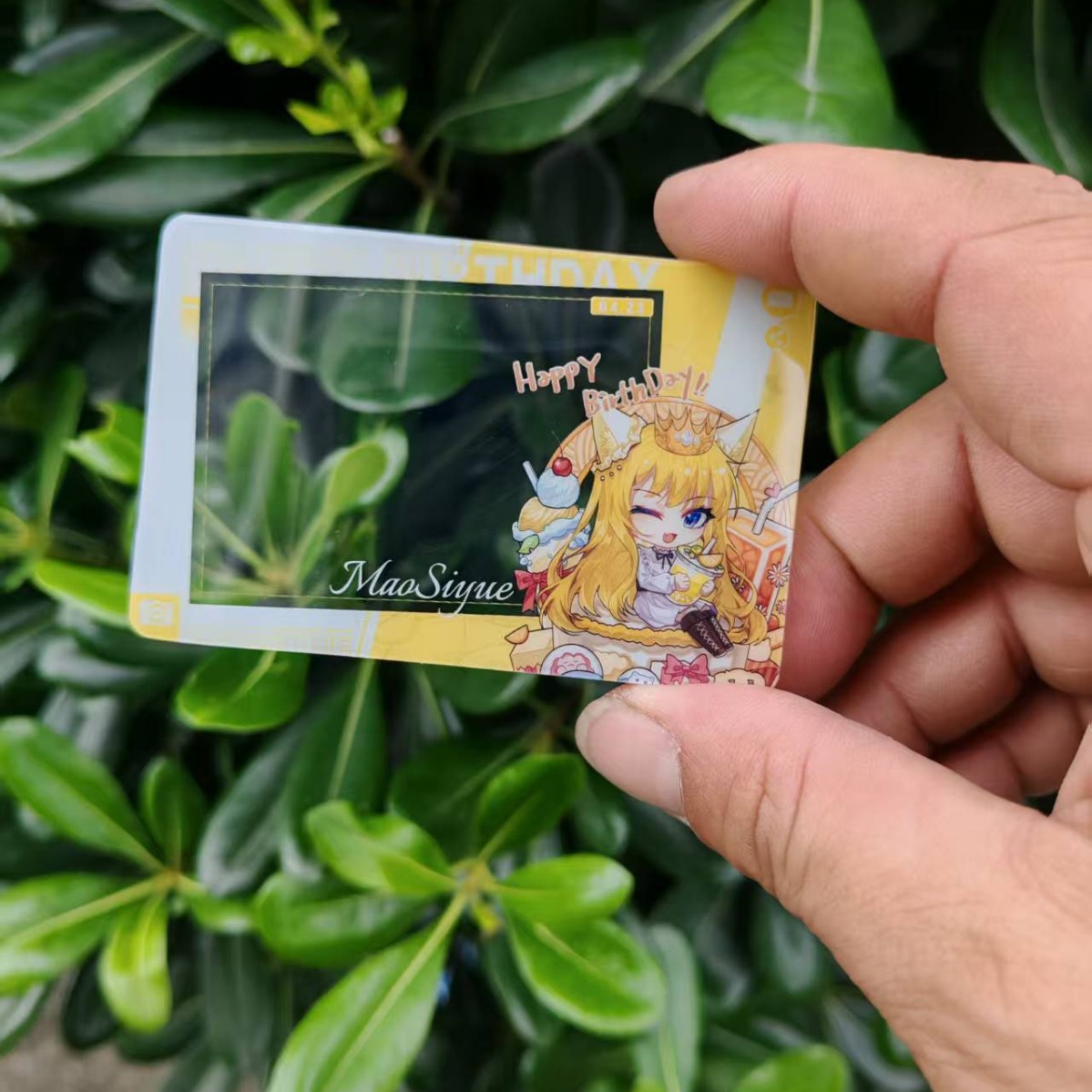 Anime Star Photo Card Support Pet Transparent Card Customization Korean Star Ins Laser Paper Photo Card Hand Banner Customization