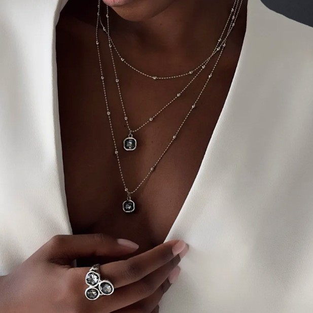 Cross-Border New Jewelry Simple Double-Layer Ball Chain European and American Avatar Coin Pendant Necklace Women's Jewelry Wholesale