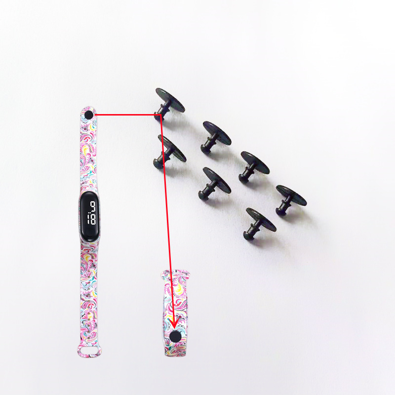 For silicone strap smart bracelet hardware buckle metal Sports hand ring buckle smart watch nail