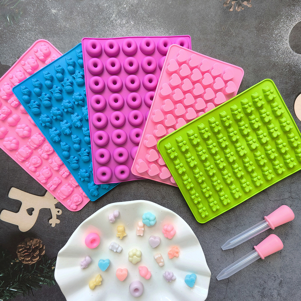 Форма для шоколадного фаджа в виде медведя пончика любовь не прилипает DIY десерт печенье выпечки