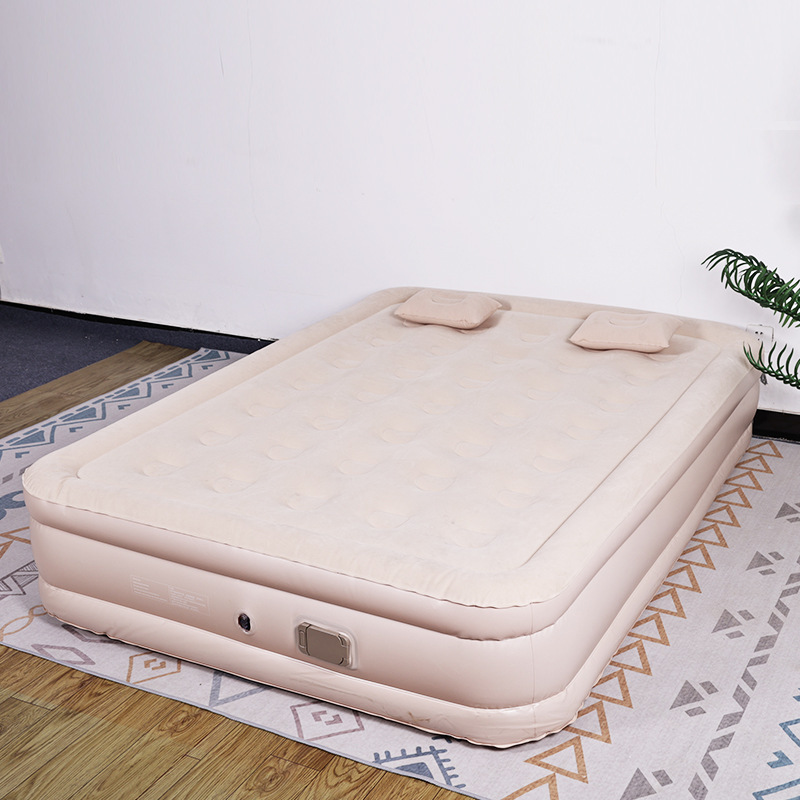 Outdoor Inflatable Bed, Heightened and Thickened, Automatic Inflatable Mattress, Double Floor Mat, Camping Flocking Inflatable Mattress