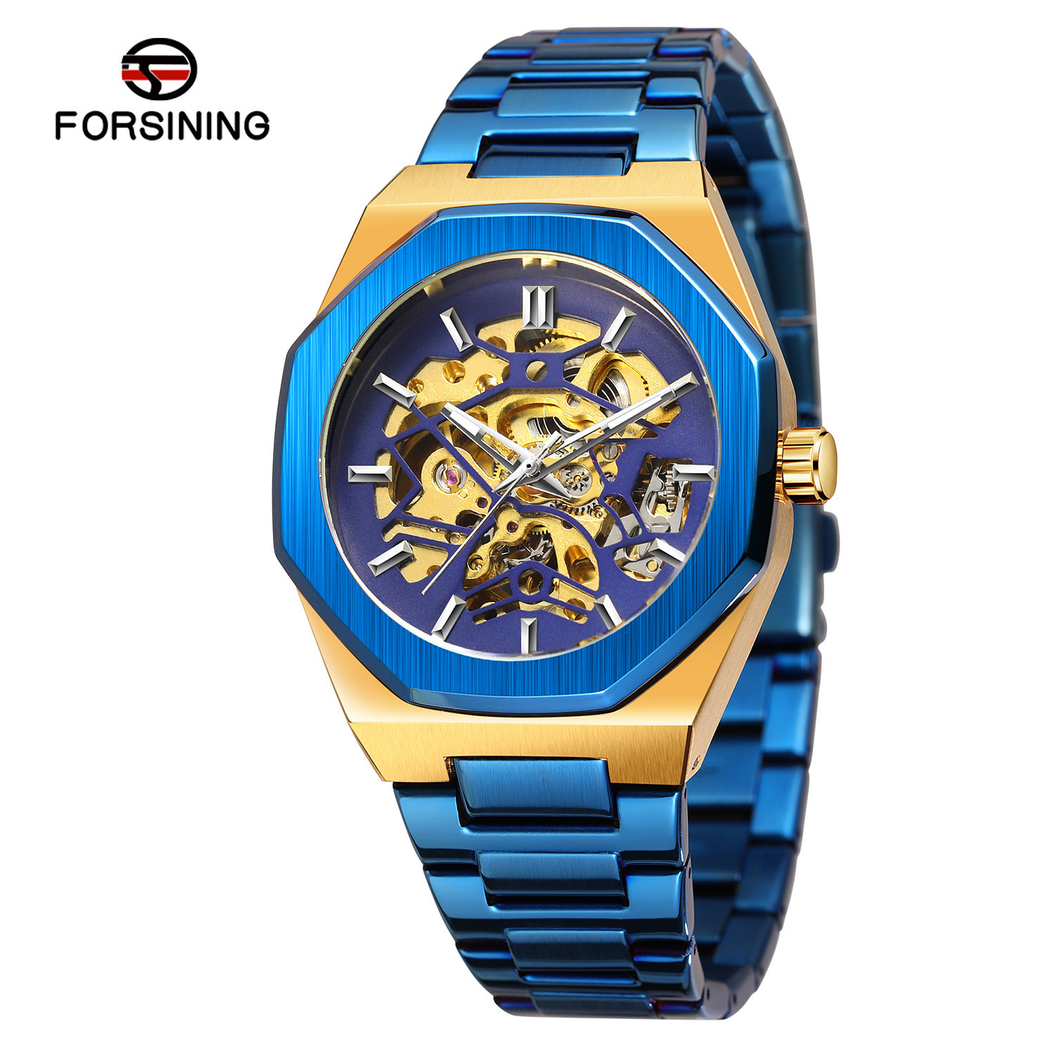 Forsining 344 Cut Out Mechanical Fashion Casual European and American Style Men's Automatic Mechanical Watch