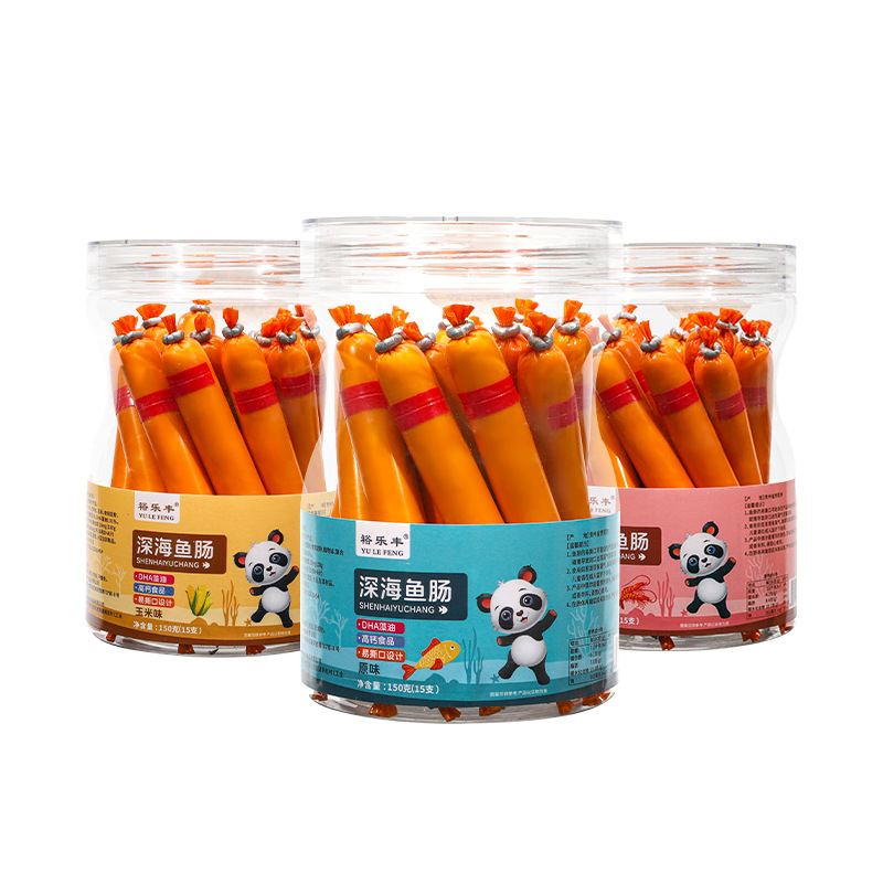 Deep-Sea Fish Sausage, Cod Sausage, High Calcium + Dha Algae Oil Kidsren's Snacks 150G/Canned Kidsren's Snacks
