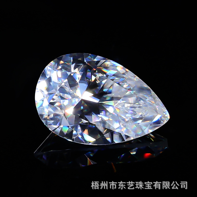 Moissanite Bare Stone Drop-Shaped Def Color Vvs Netity Wuzhou Origin Source Manufacturer Direct Supply Spot Wholesale