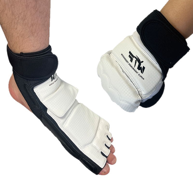 Taekwondo Foot Protection Gloves, Competition Training Protective Gear, Full Set of Hand and Foot Protection Gloves, Sanda Gloves and Foot Covers