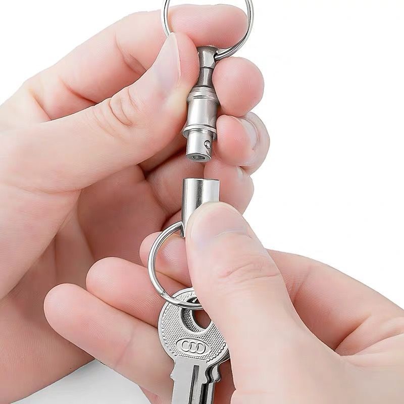 EDC quick disassembly key ring separation detachable double ring key chain hanging buckle child and mother key ring