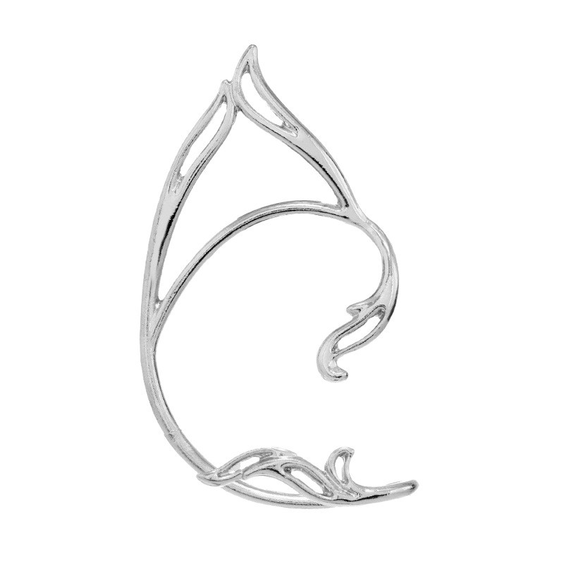 European and American Style Simple and Personalized Cut Out Cat Ears Sweet and Cool Niche Ear Clips Without Pierced Ear Bone Clips Elf Ear Hanging Earrings