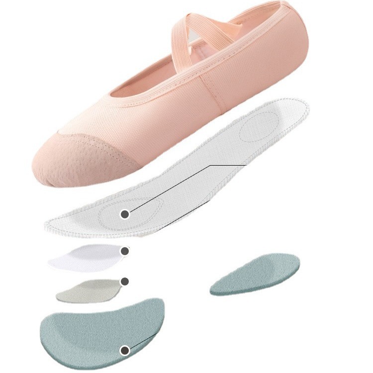 Children's Dancing Shoes No Straps Leather Toe Girls Dancing Shoes Practice Shoes Adult Children's Girls' Yoga Shoes Ballet