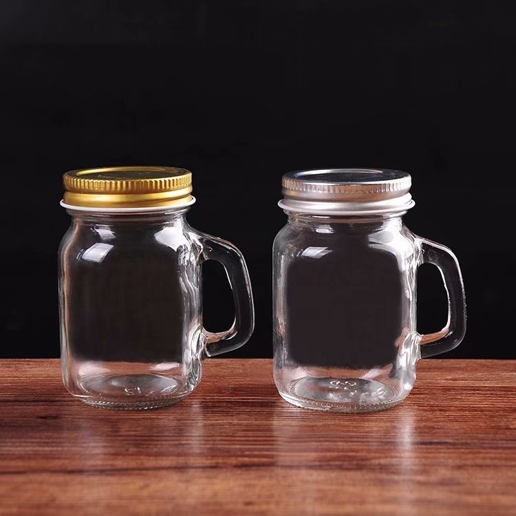 40ml Transparent Coffee Concentrate Dispensing Bottle Glass Bottle Mini Mason Cup Fruit Wine Bottle Honey Jam Dispensing Jar