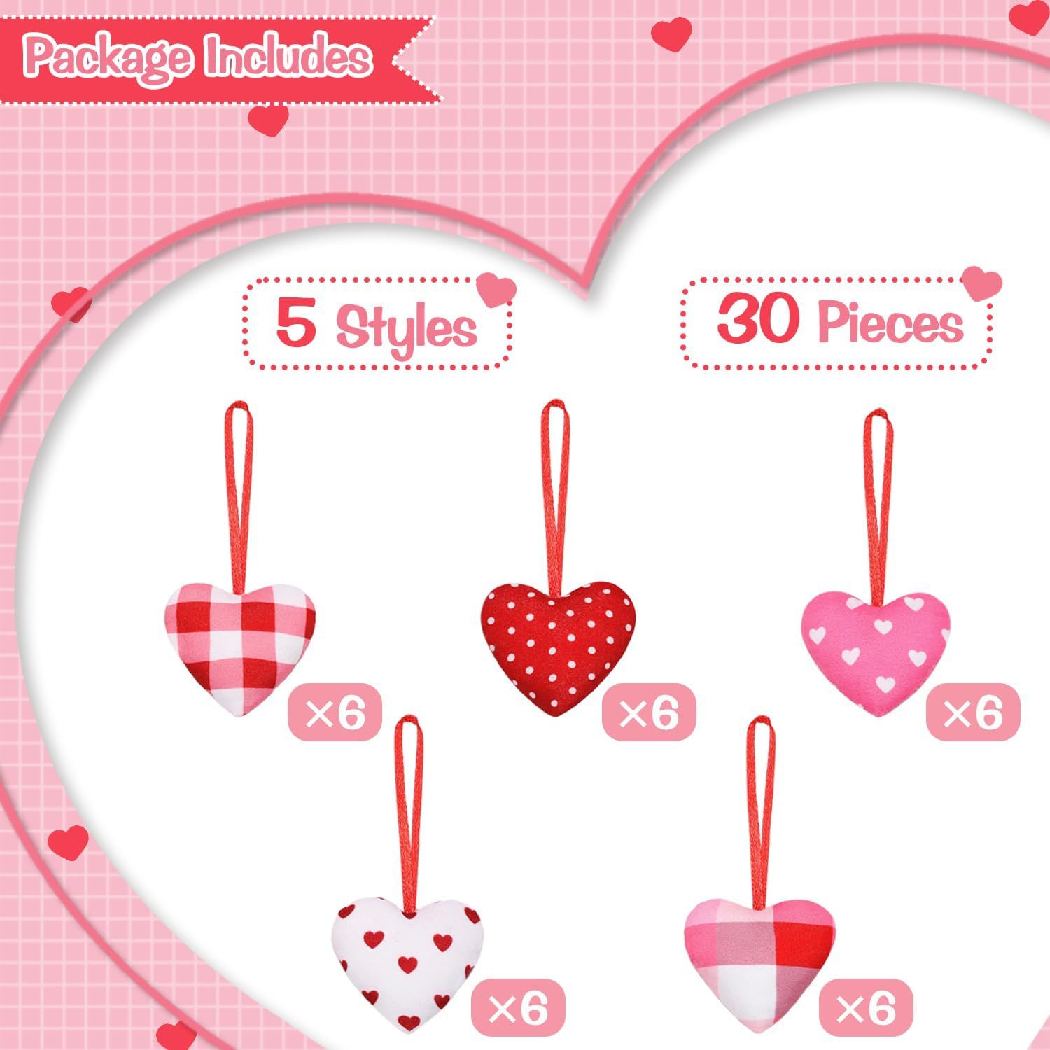 Cross-Border Valentine's Day Felt Fabric Romantic Atmosphere Decorative Pendant Pendant Can Be DIY to Make a Sample Pendant