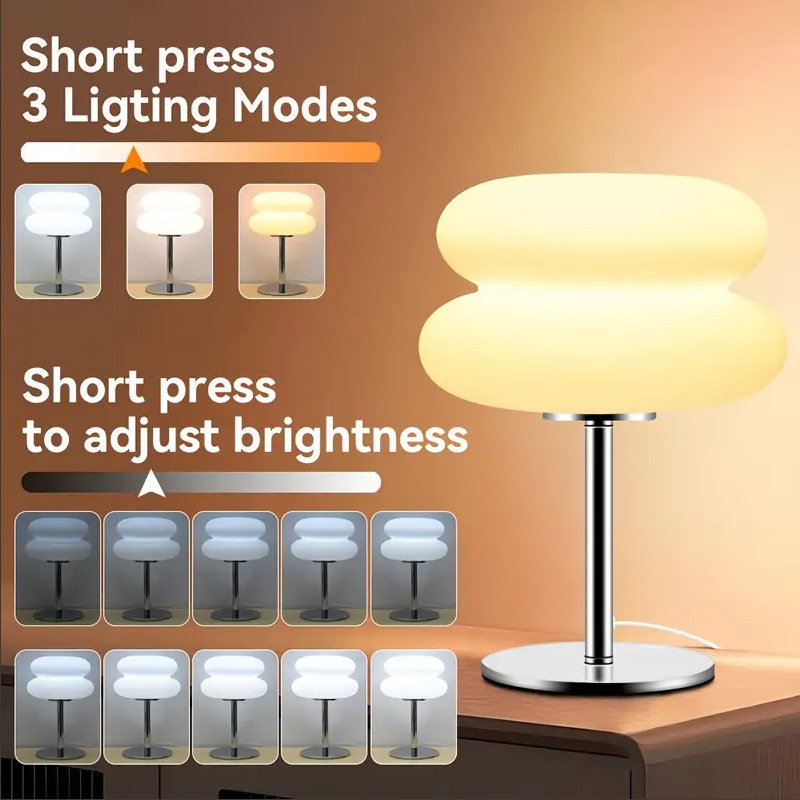 Cross-Border Nordic Bauhaus Vintage Lamp Modern Creative Bedroom Bedside Table Lamp Simple Decorative Home Night Light Manufacturer