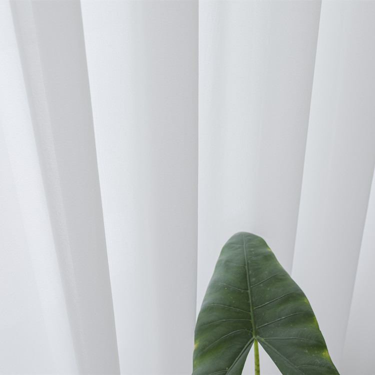 Amazon 100D Chiffon White Window Screen Tulle Curtain Cross-Border E-Commerce Popular Gauze Curtain Wedding Cloth Gauze Curtain