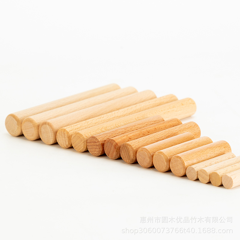 Wooden Sticks, Round Thin Wooden Sticks for Crafts, Beech Round Wooden Sticks, Small Wooden Sticks, Wooden Strips for Diy, Drilling and Slotting