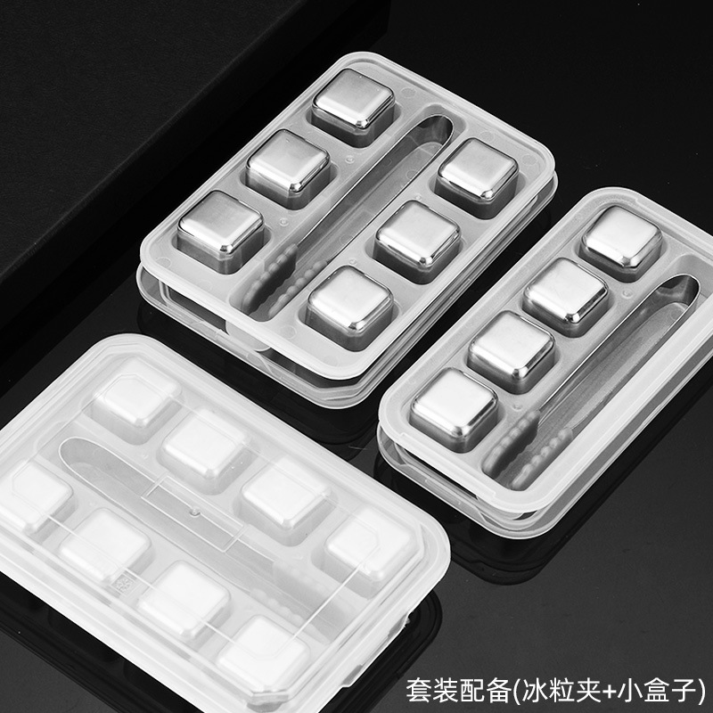 304 Stainless Steel Ice for Home Bar Quick-Frozen Ice Wine Stone suit Whiskey Beer Ice Cold Metal Ice