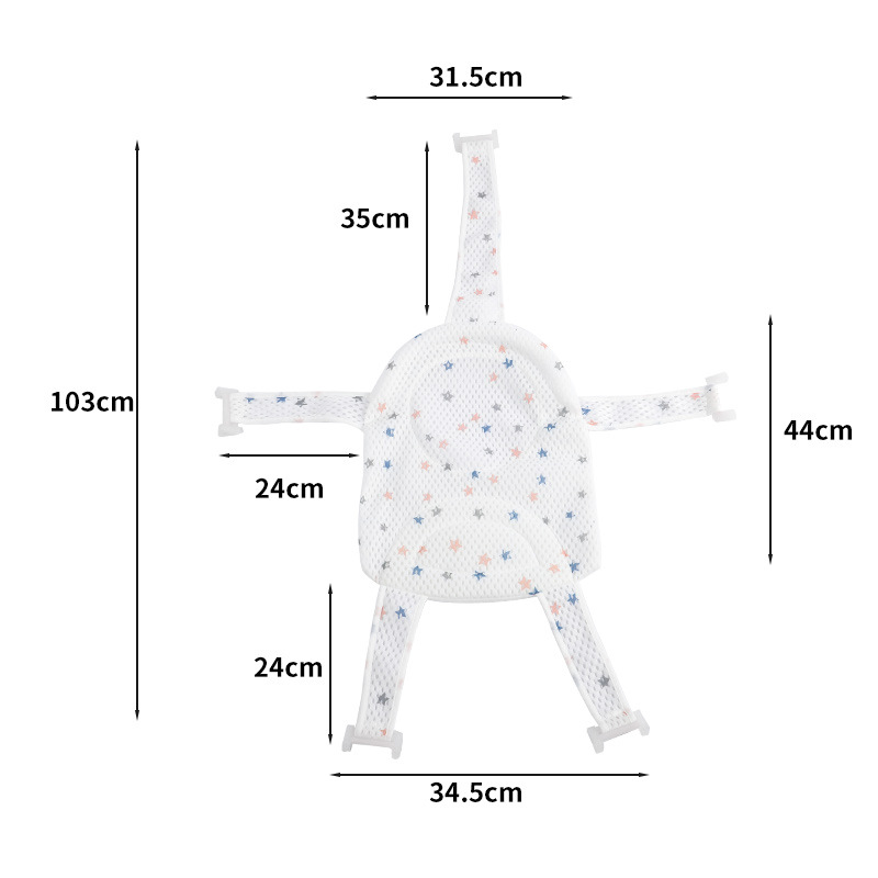 Baby and Kidsren's Bath Net Bath Mat Baby Bath Artifact Support Frame Bathtub Lying Support Newborn Suspended Mat Bath Stand Sitting