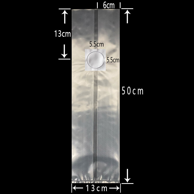 Breathable Bags for Edible Mushrooms, Mushroom Growing Bags, Tissue Culture Bags, Angled Breathable Bags with a Pore Size of 0.2 Microns