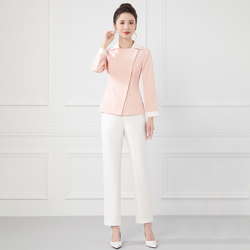 Xiangchunniao Nurse Uniform Long-Sleeved Female Oral Doctor Beauty Uniform Classy Medical Beauty Consultant Skin Management Work Clothes